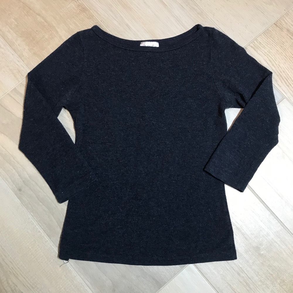Dark Heather Navy 3/4 sleeve top